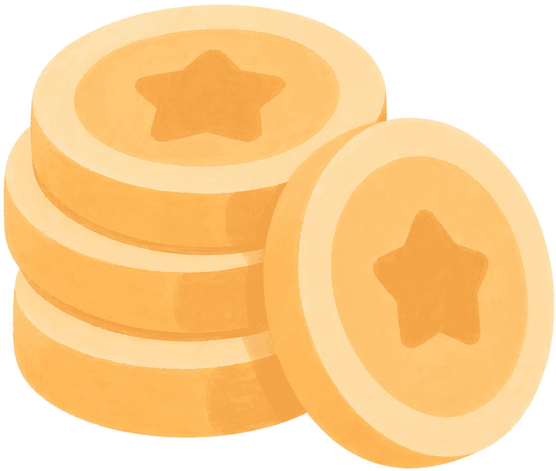 Una pila de monedas de crédito