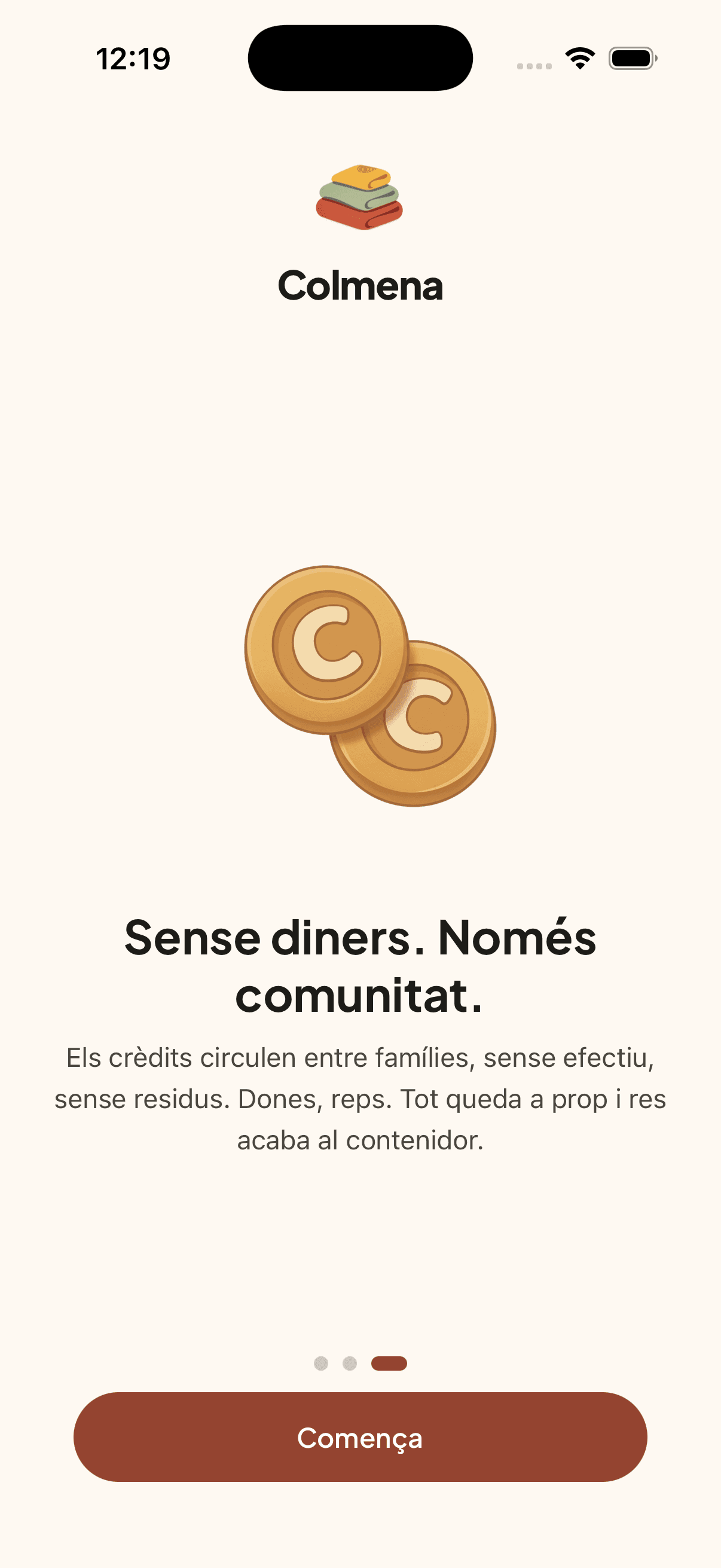 Pantalla de crèdits de Colmena