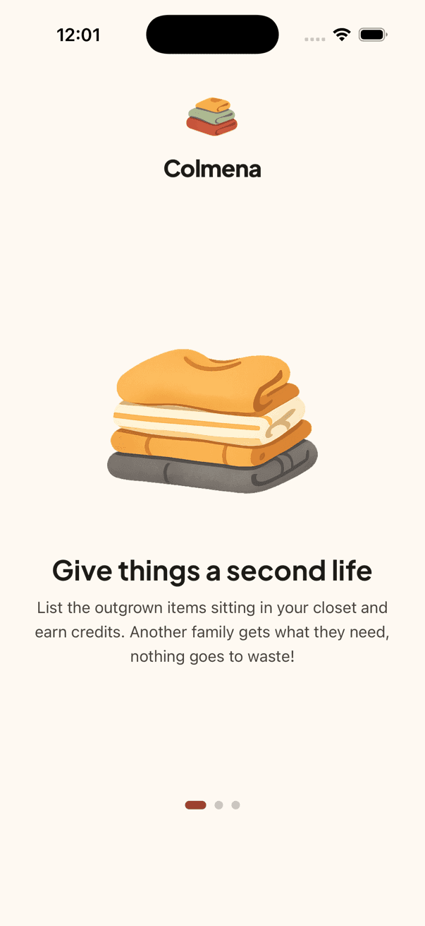 Colmena welcome screen